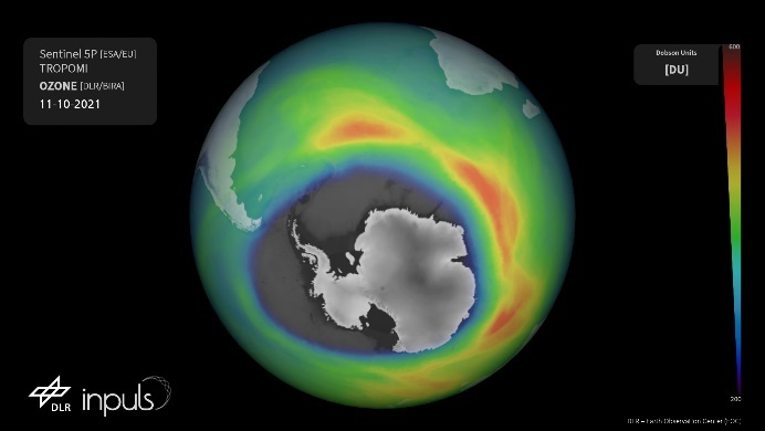 Ozone animation over Antarctica